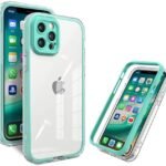 Tpu Transparente Marco Verde Agua Apple iPhone 13 Pro