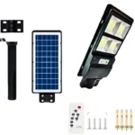 Foco Luz led solar 100W exterior con sensor de movimiento 10000mah fotocélula con control remoto
