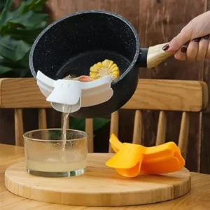 Colador escurridor lateral de silicona para ollas adaptable a todos los tamaños