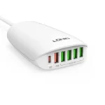 Cargador Múltiple Ldnio 65w 6 Puertos Pd Qc3.0 Blanco