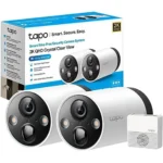 Cámaras Seguridad  2k WiFi Exterior Tp-Link Tapo C420s2 X 2 + Hub Con batería