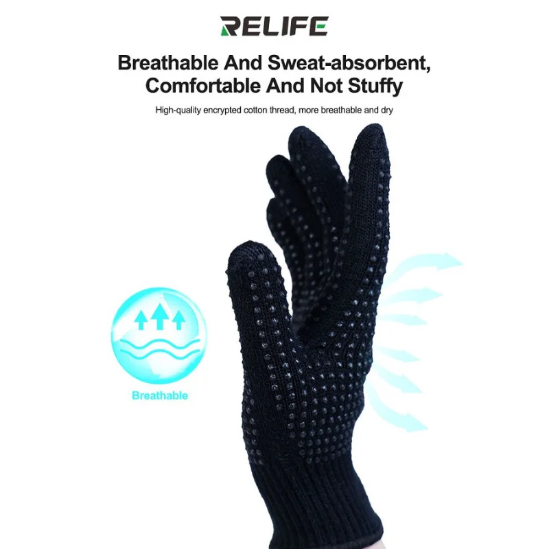 Guantes Relife Resistentes Alta Temperatura Para Reparación De CelularesGuantes Relife Resistentes Alta Temperatura Para Reparación De Celulares