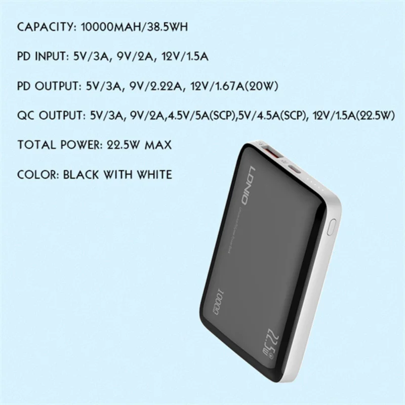 PB LDNIO PQ25 de 10000 mAh y 22,5 W (5)