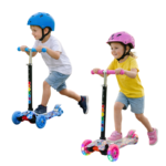Monopatin Tripatin Scooter Estampado Regulable Con Luz