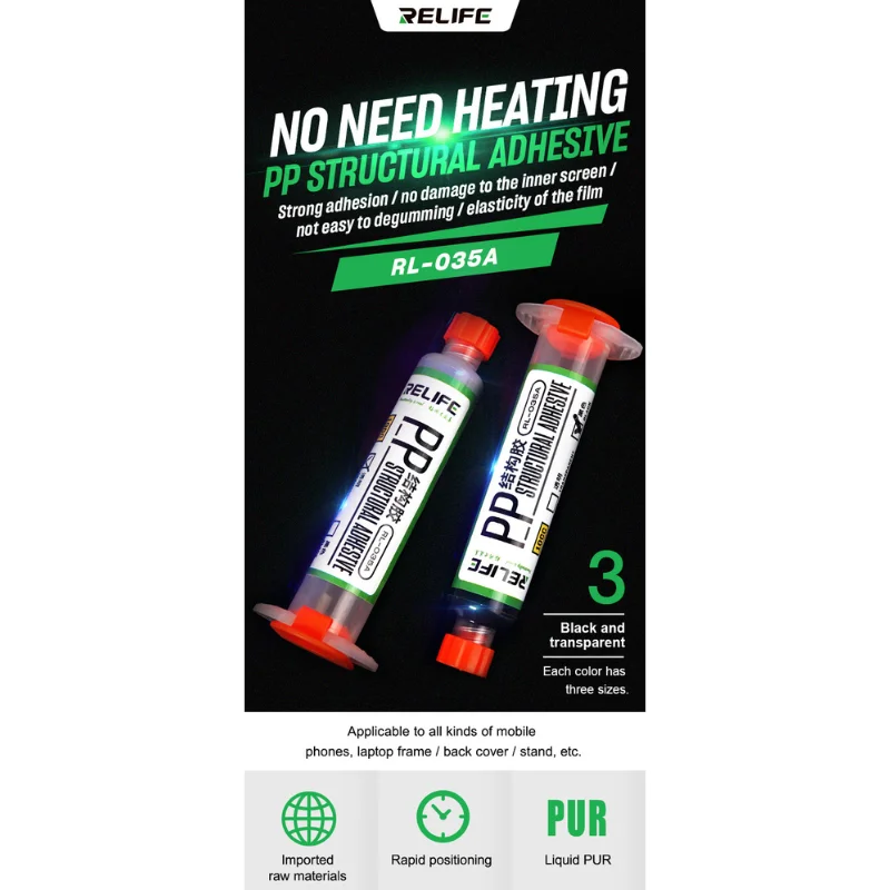 Adhesivo Estructural Plásticos Técnicos Pp Relife 035a 30cc