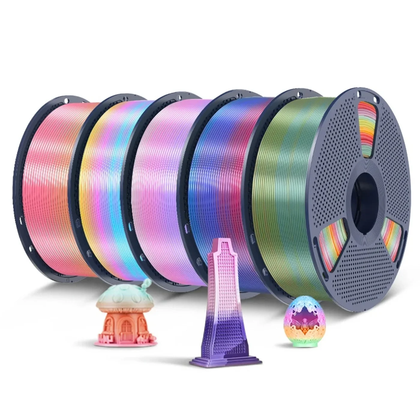 ARCOIRIS 01 Filamento Sunlu Pla+ SILK Rainbow (arcoíris)1kg (6)