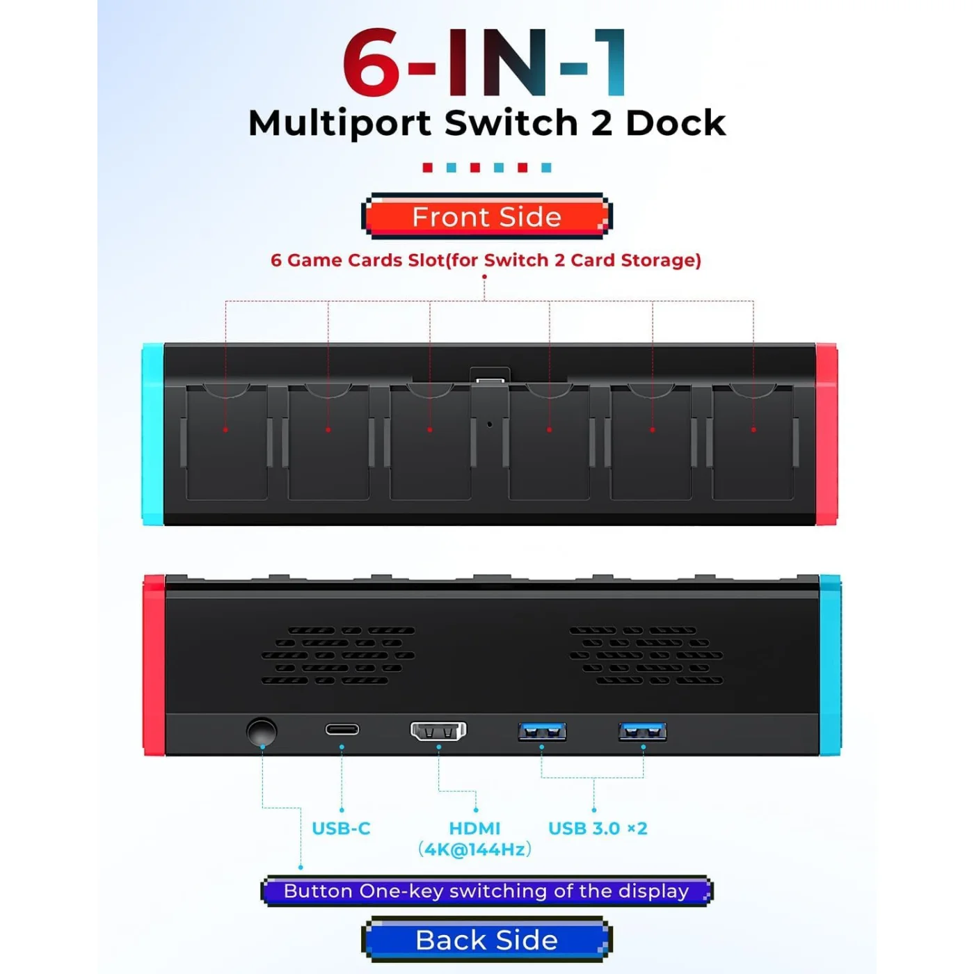 Base De Carga Y Dock De Tv Para Nintendo Switch 2 Hc824 (1)